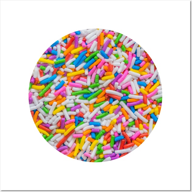 Rainbow Sprinkles Photograph Circle Wall Art by love-fi